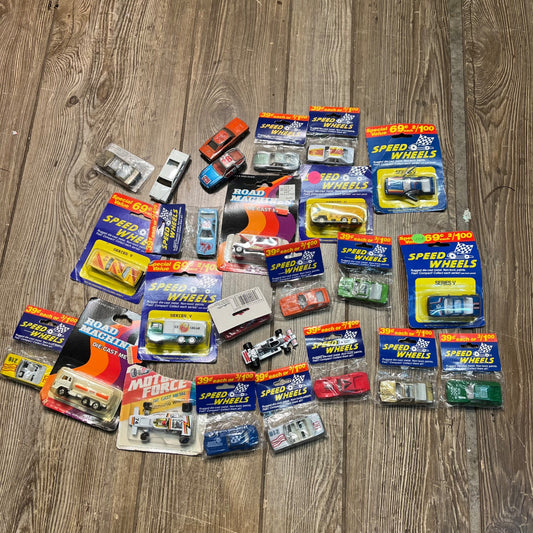 Vintage 1980s-1990s Lot Diecast Toy race Cars Speed Wheels Road Machines NEW