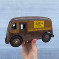 Vintage Banner Jewel Tea Co. Inc. Pressed Steel Delivery Van Toy Truck - No Door