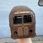 Vintage Banner Jewel Tea Co. Inc. Pressed Steel Delivery Van Toy Truck - No Door