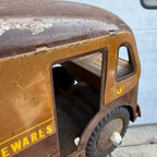 Vintage Banner Jewel Tea Co. Inc. Pressed Steel Delivery Van Toy Truck - No Door