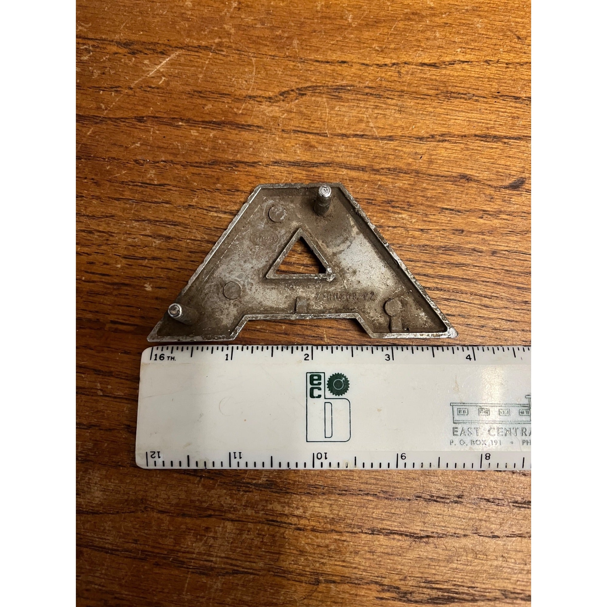 Mack Truck Metal Letter "A” Emblem - 27RU369-P2 - OEM Original Pebbled