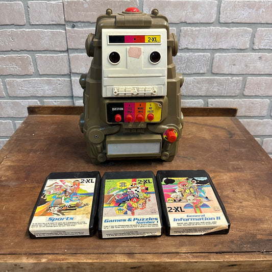 Vintage 1978 Mego 8-Track Robot Radio Player + Three Tapes - No Power Cord