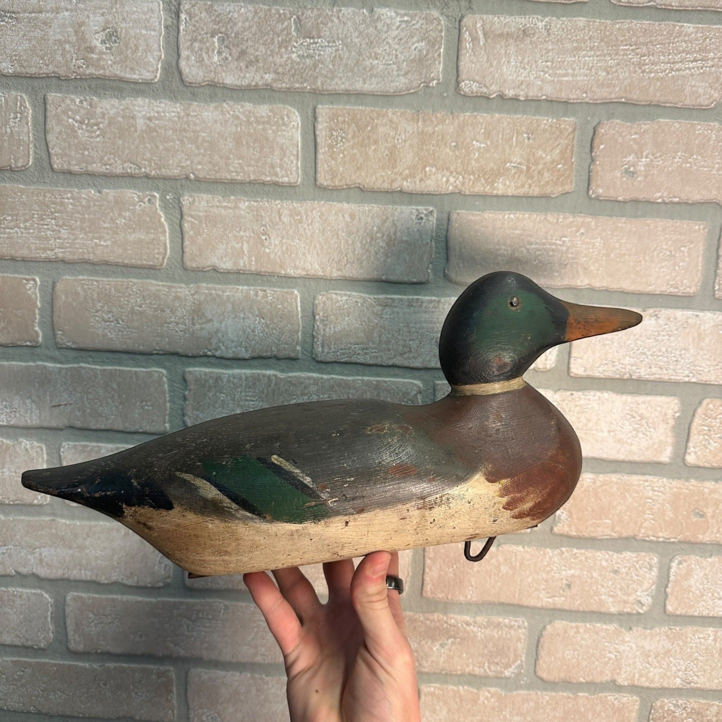 BEAUTIFUL Early Mason Mallard Drake All Original Paint Duck Decoy Wooden