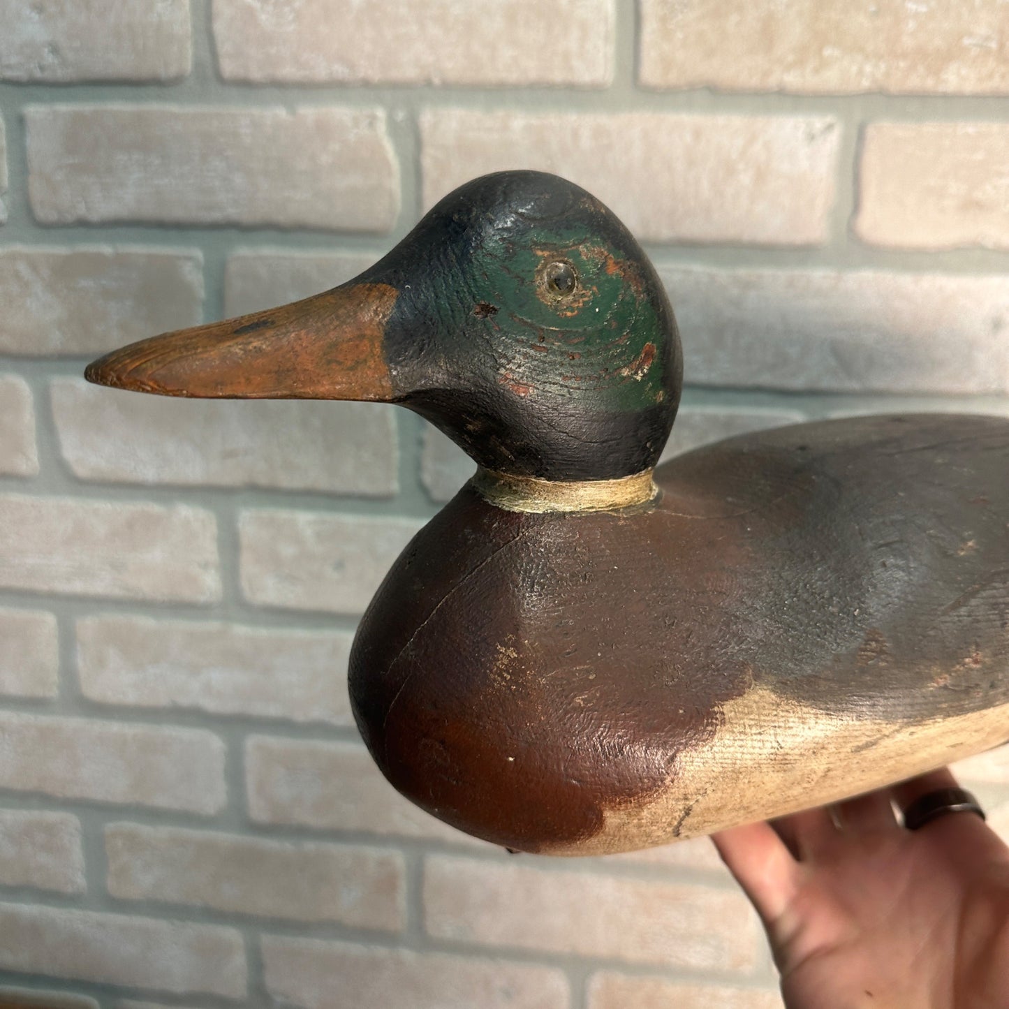 BEAUTIFUL Early Mason Mallard Drake All Original Paint Duck Decoy Wooden