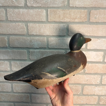 BEAUTIFUL Early Mason Mallard Drake All Original Paint Duck Decoy Wooden