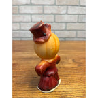 Vintage Gurley Halloween Wax Candle Pumpkin Man Jack O'Lantern Scarecrow 5" JOL