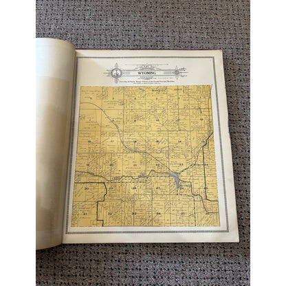 1912 Waupaca County Wisconin Plat Map History Book large Complete