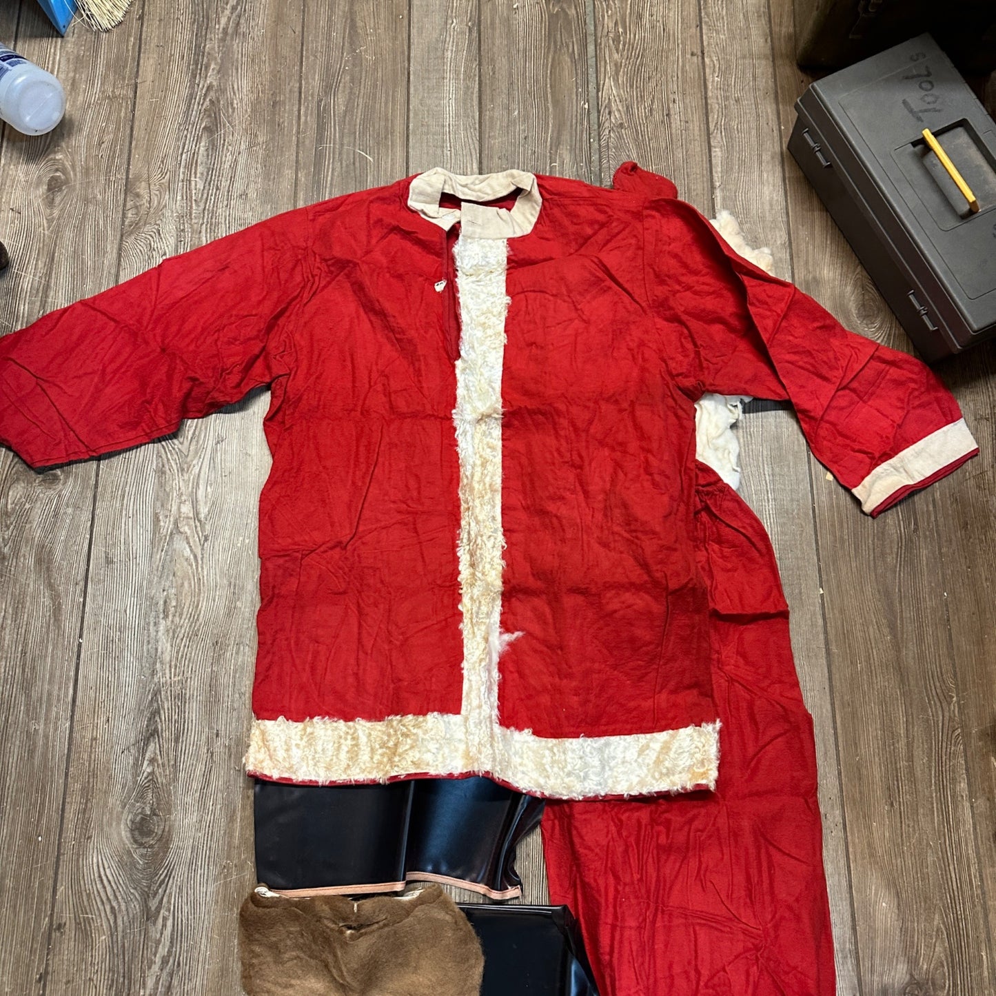 Vintage 1950s Christmas Santa Claus Suit Ben Cooper Costume Size XL w/ Box