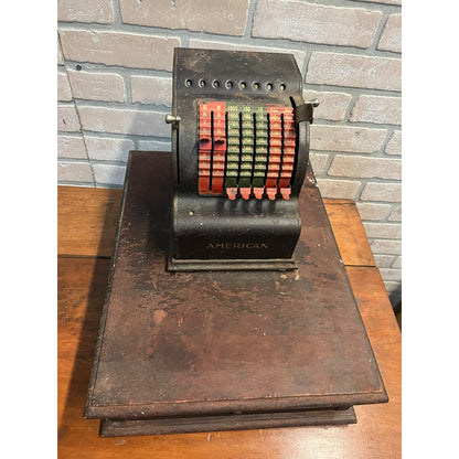 RARE Vintage 1920s American Cash Register Model No. 5 w/ Cash Drawer Base