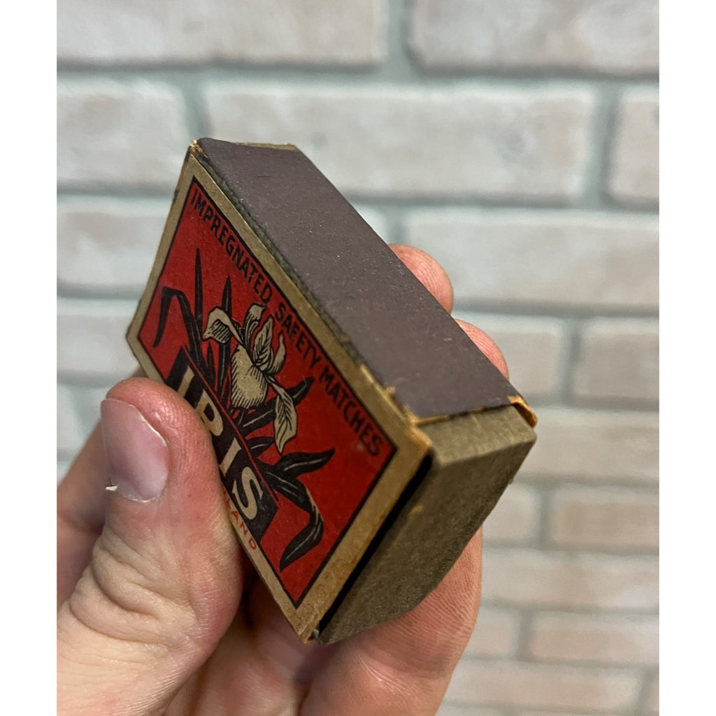 Vintage Iris Safety Match Box - FULL - Impregnated Finland Matches
