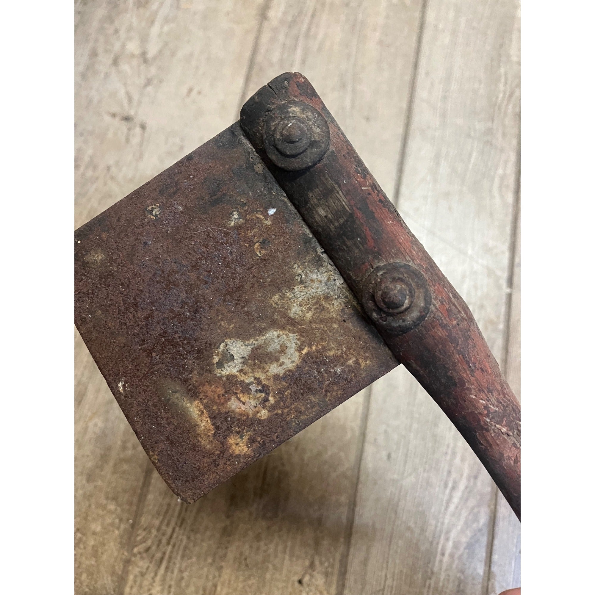 Antique Primitive19th c. Wood Handle Tobacco Cutter Axe Hatchet Farm Tool 1800s