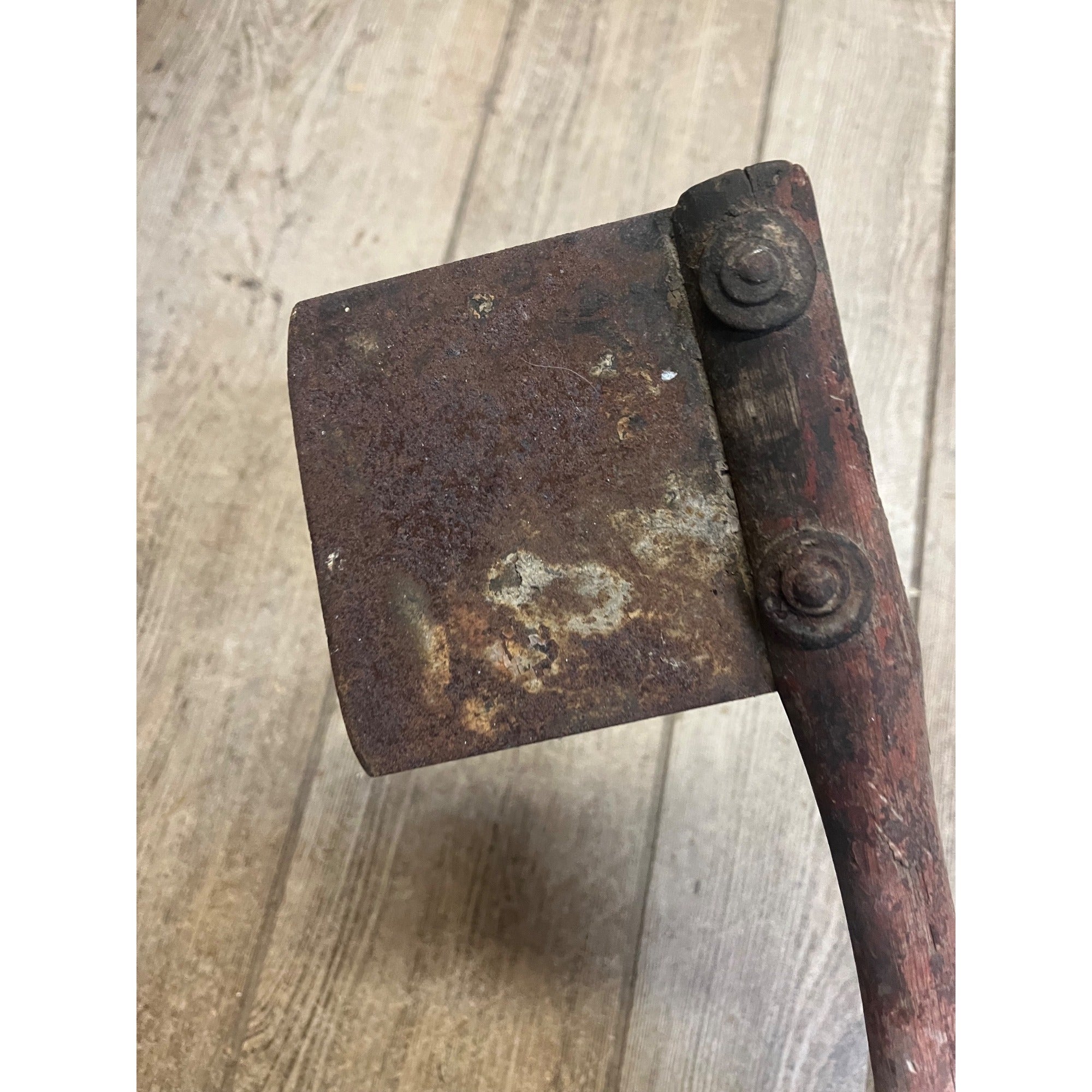 Antique Primitive19th c. Wood Handle Tobacco Cutter Axe Hatchet Farm Tool 1800s