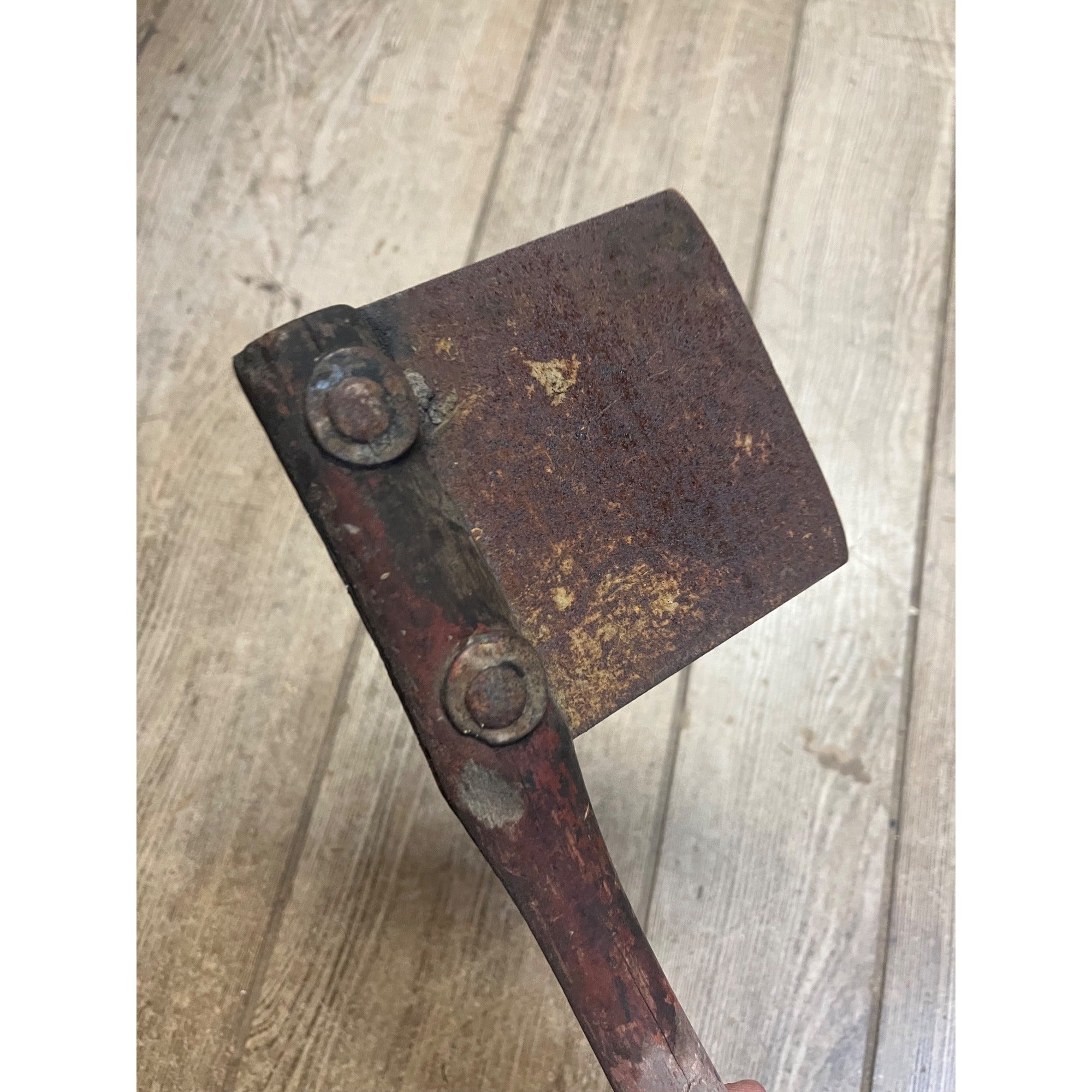 Antique Primitive19th c. Wood Handle Tobacco Cutter Axe Hatchet Farm Tool 1800s