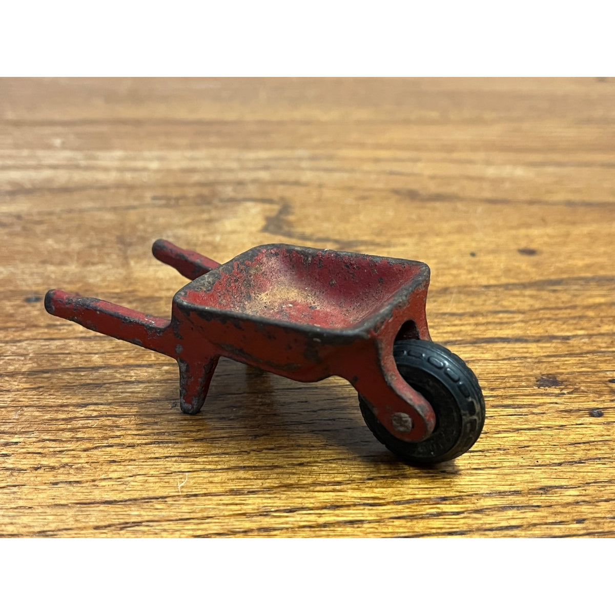 Vintage Cast Iron Arcade Red Wheelbarrow Toy Dollhouse Miniature #474