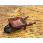 Vintage Cast Iron Arcade Red Wheelbarrow Toy Dollhouse Miniature #474