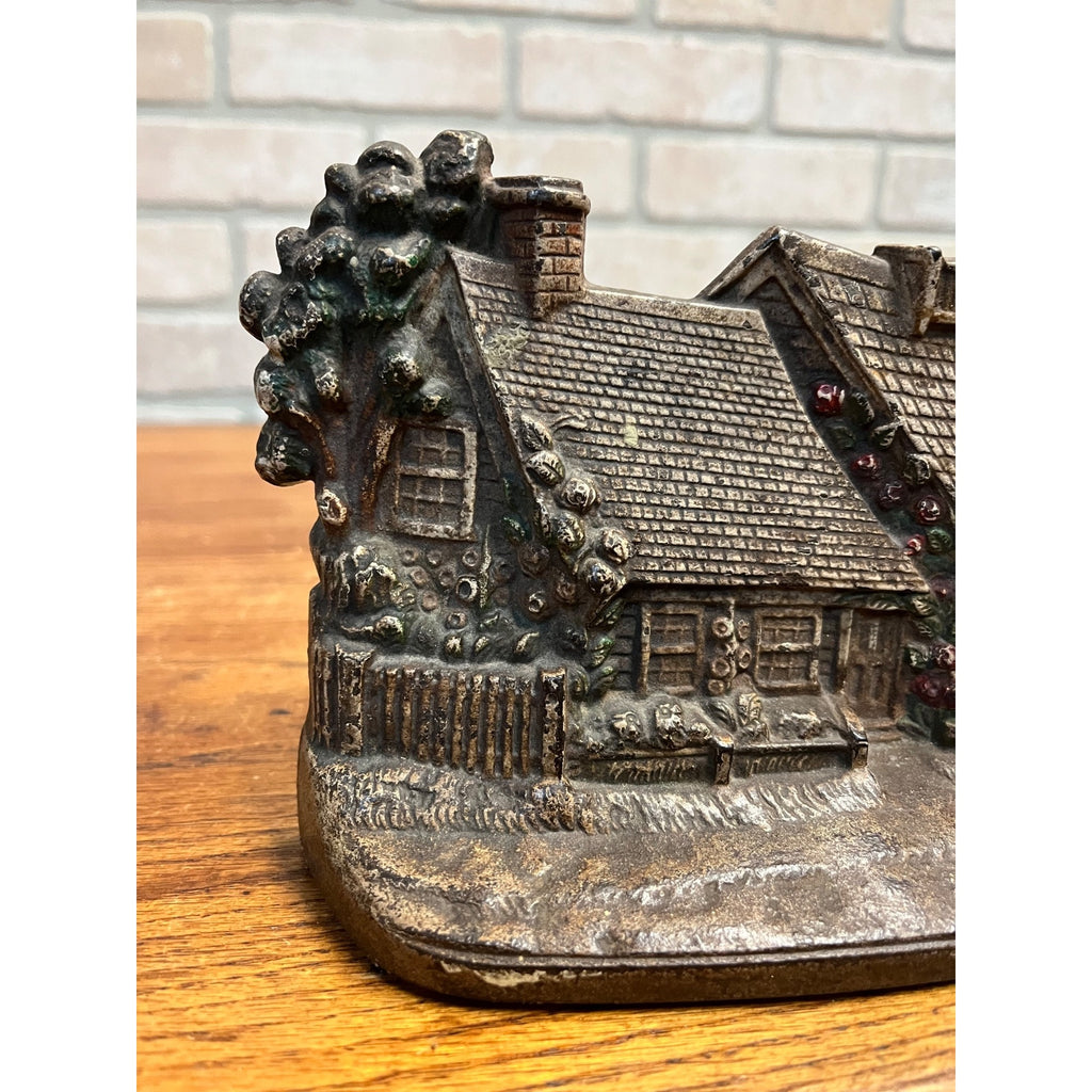 Vintage Cape Cod Cottage Cast Iron Hubley Doorstop Door Stop 5.5" x 7.75"
