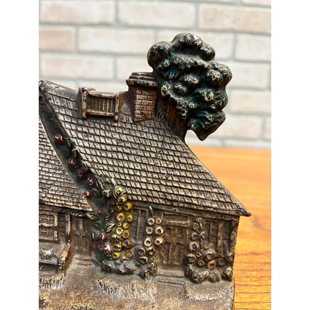 Vintage Cape Cod Cottage Cast Iron Hubley Doorstop Door Stop 5.5" x 7.75"