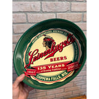 Vintage Jacob Leinenkugel Brewing Co. Round Metal Serving Tray With Indian Maiden Logo Chippewa Falls, WI