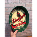 Vintage Jacob Leinenkugel Brewing Co. Round Metal Serving Tray With Indian Maiden Logo Chippewa Falls, WI