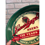 Vintage Jacob Leinenkugel Brewing Co. Round Metal Serving Tray With Indian Maiden Logo Chippewa Falls, WI