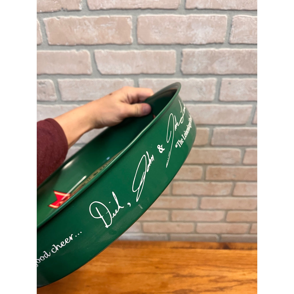 Vintage Jacob Leinenkugel Brewing Co. Round Metal Serving Tray With Indian Maiden Logo Chippewa Falls, WI
