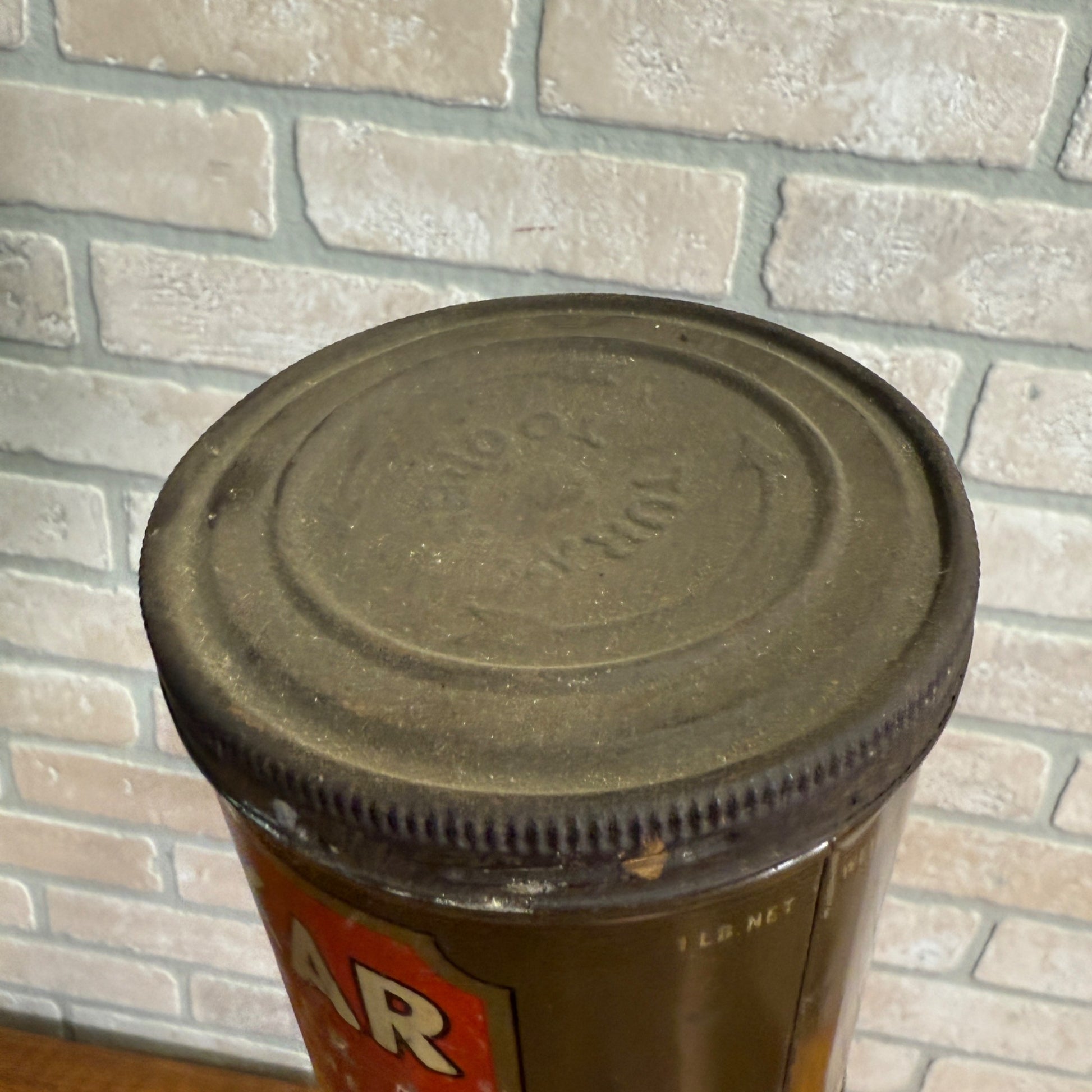 Antique Bokar Coffee Supreme One Pound Tin Container Can Kitchen
