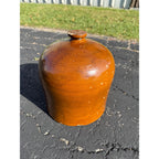 Antique Stoneware Brown Glazed Chicken Farm Waterer Crock Jug