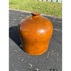 Antique Stoneware Brown Glazed Chicken Farm Waterer Crock Jug