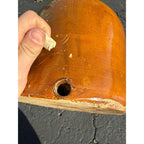 Antique Stoneware Brown Glazed Chicken Farm Waterer Crock Jug