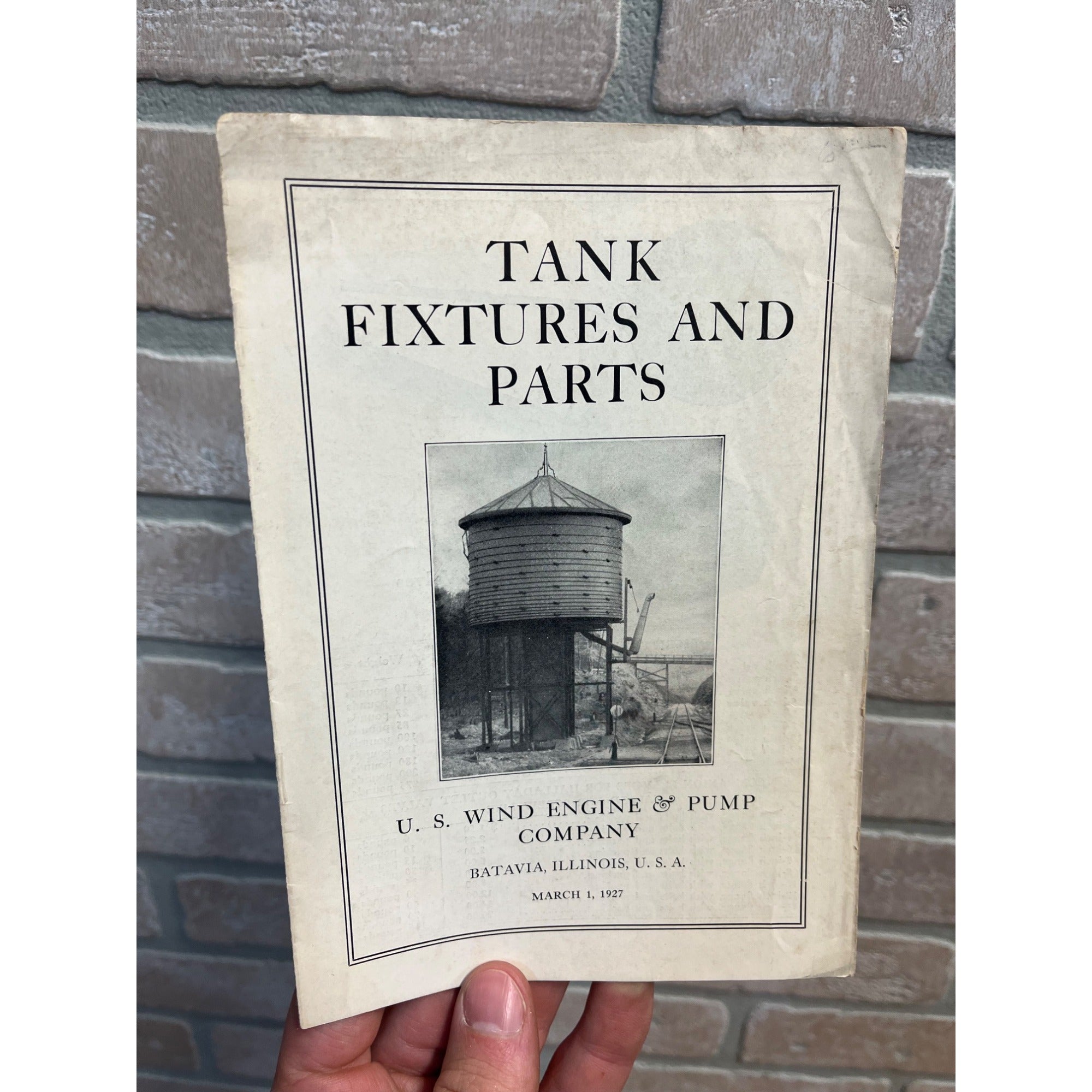 RARE Vintage 1927 US Wind Engine & Pump Co. (Batavia, Illinois) Parts Booklet