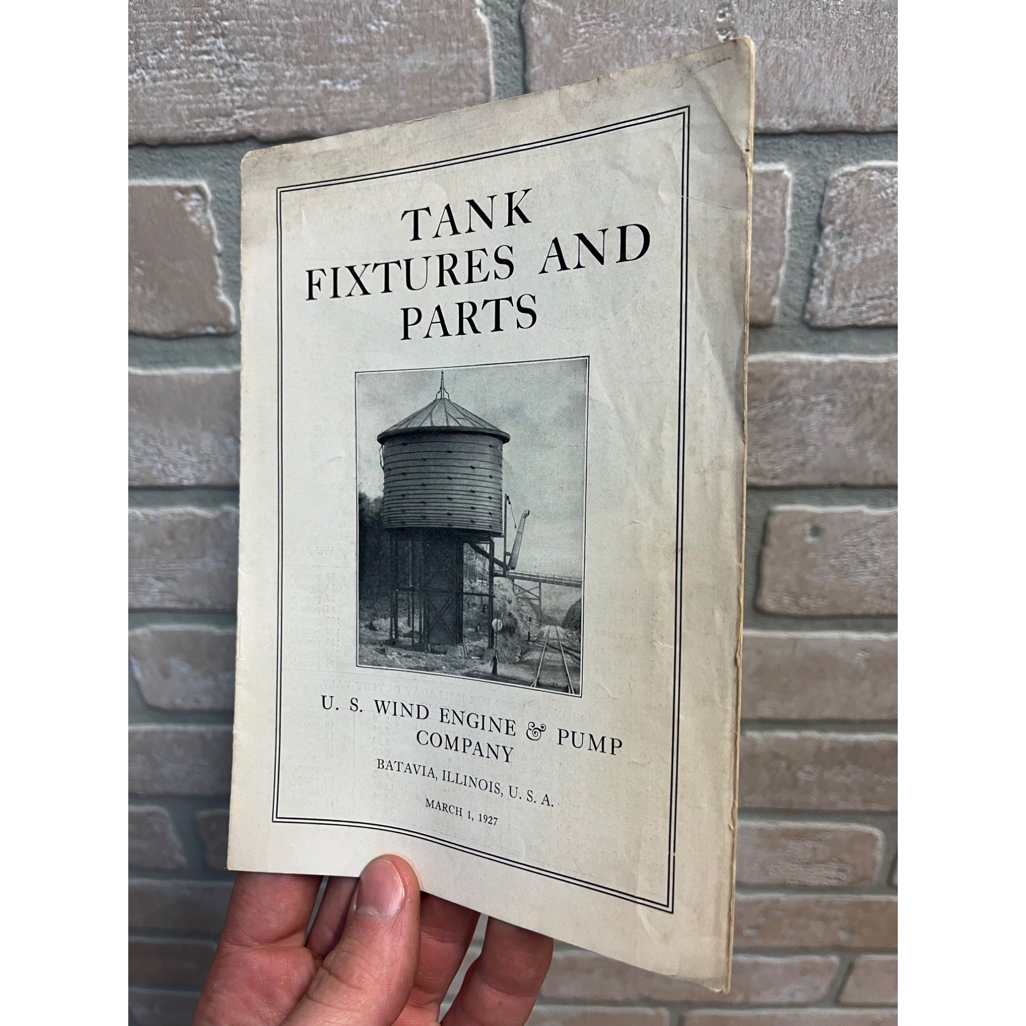 RARE Vintage 1927 US Wind Engine & Pump Co. (Batavia, Illinois) Parts Booklet