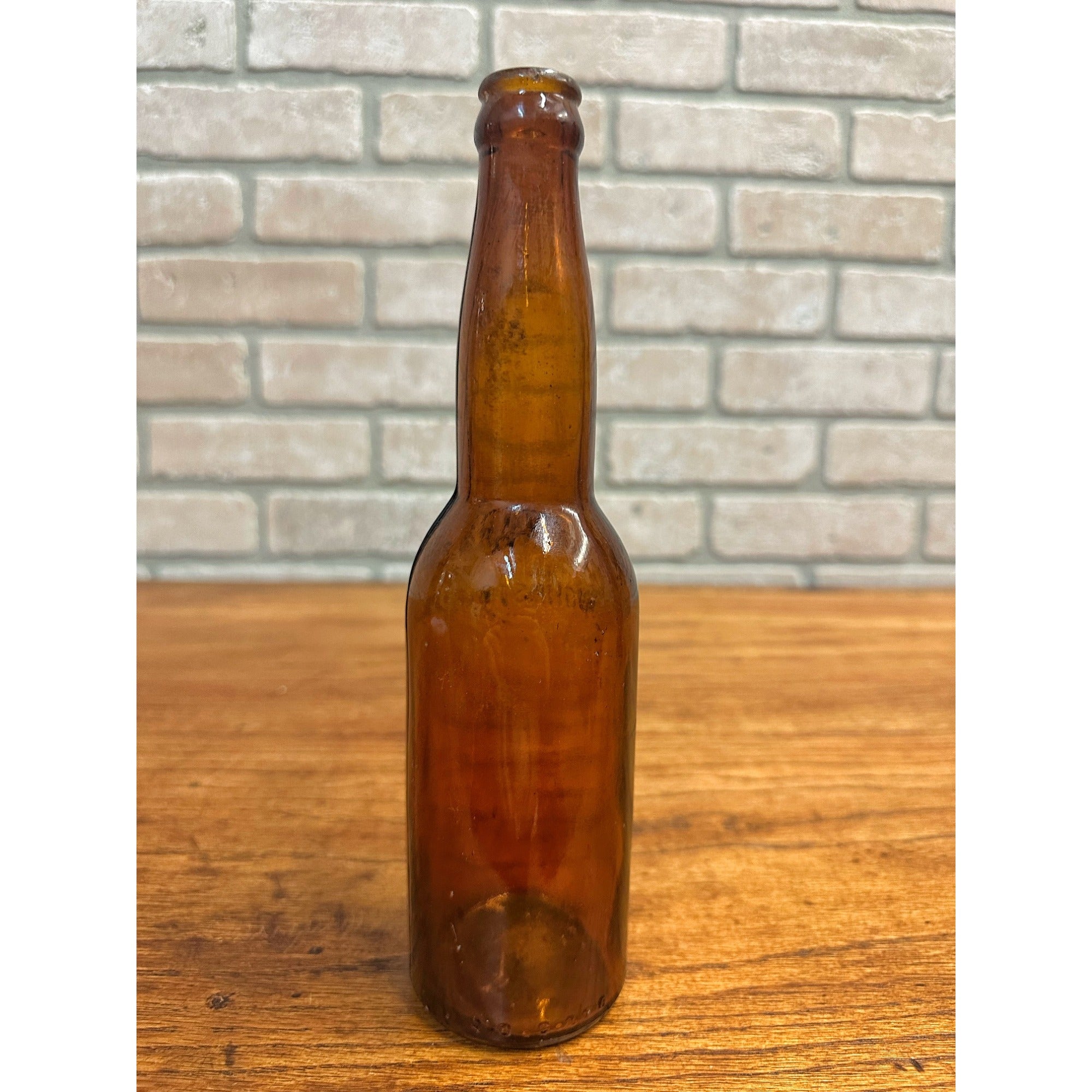 Pre-Pro Goenner & Co. Brewing Beer Bottle 12oz Amber Brown Embossed Johnstown PA