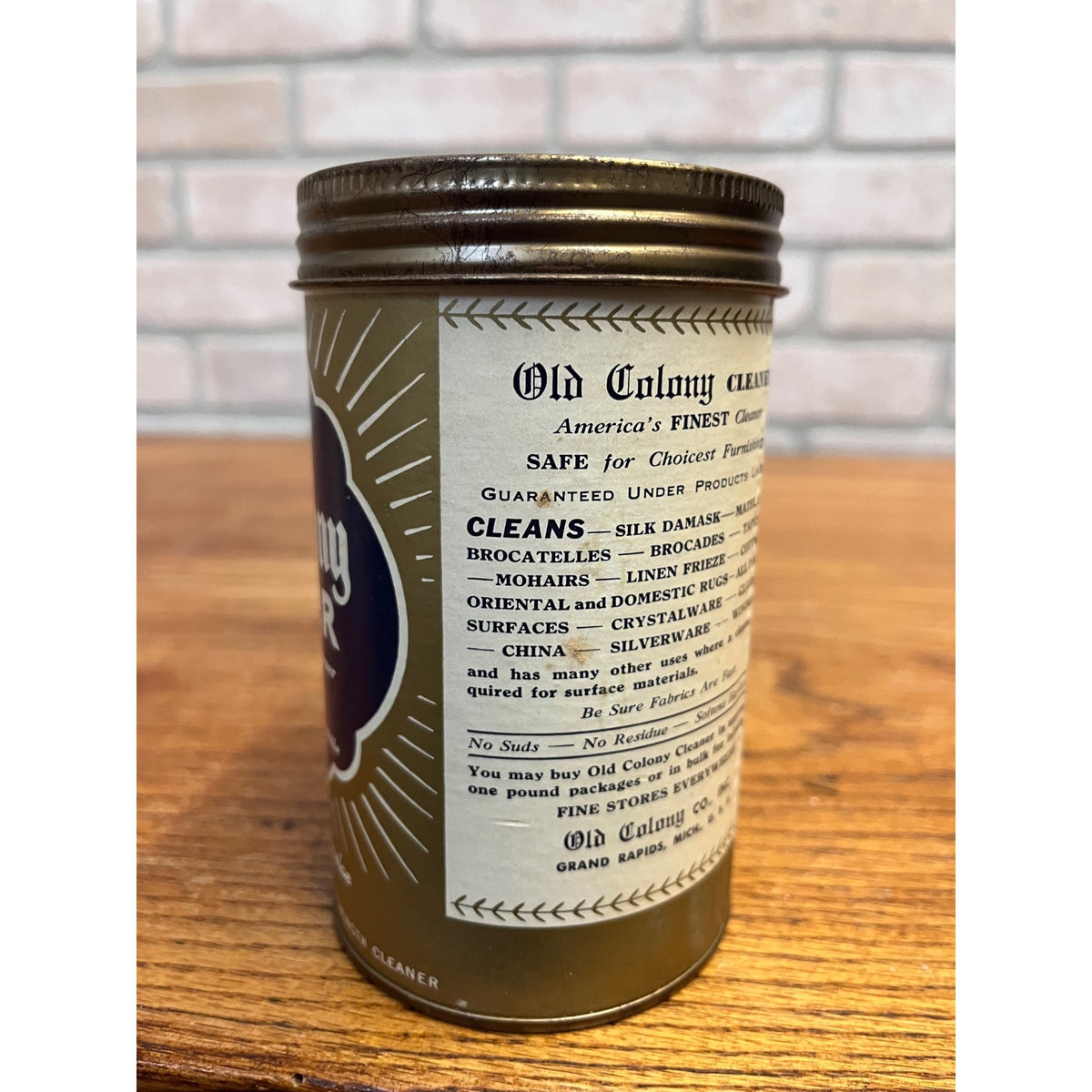 Vintage 1930-1940’s, Old Colony Cleanser Tin Bathroom Decor