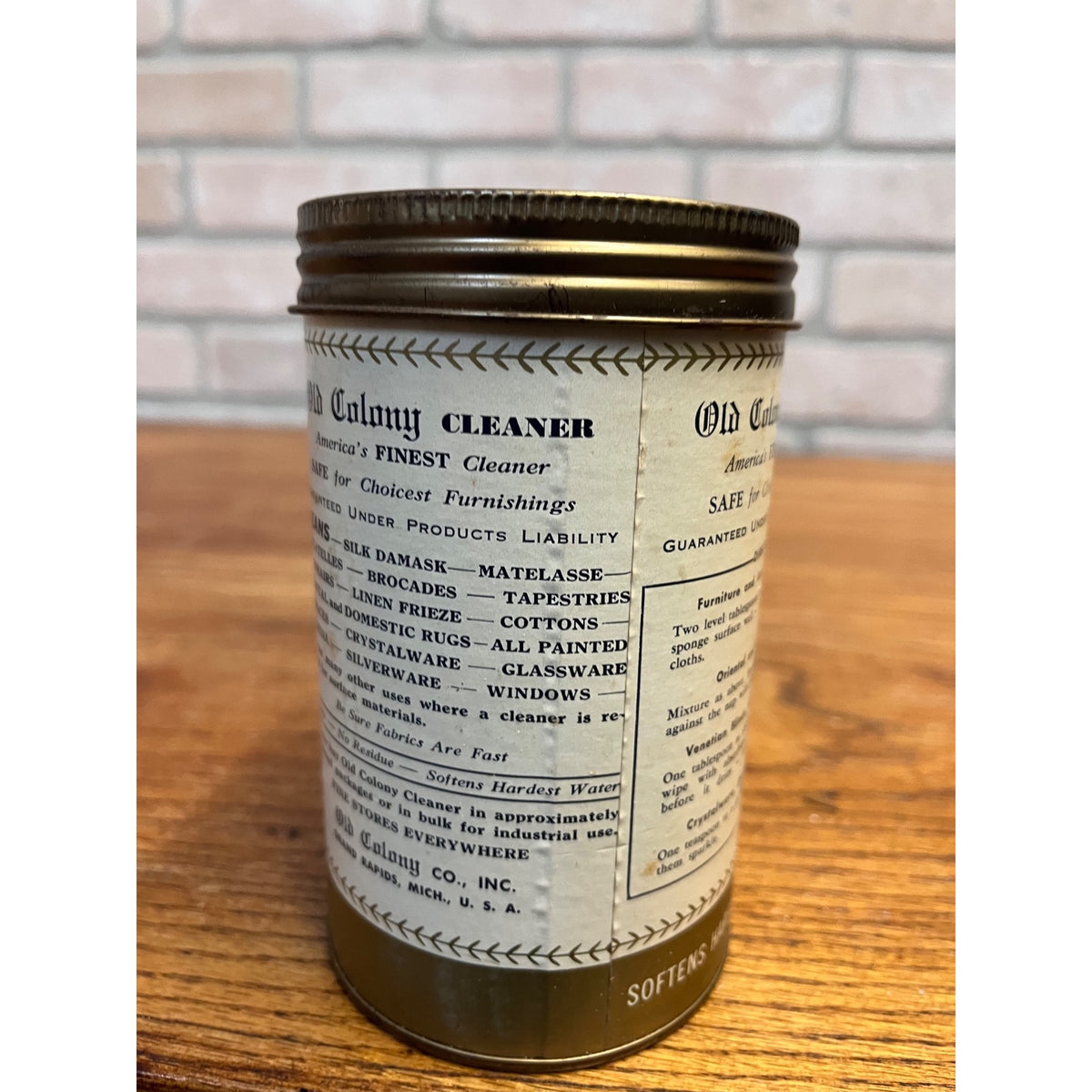 Vintage 1930-1940’s, Old Colony Cleanser Tin Bathroom Decor