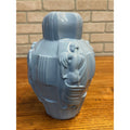 Rare Vintage Ingrid Schlevogt Czech Glass Blue Lamp Base 9" Art Deco