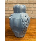 Rare Vintage Ingrid Schlevogt Czech Glass Blue Lamp Base 9" Art Deco