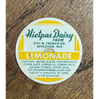 Hieptas Dairy Lemonade Milk Cap Appleton Wis WI