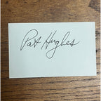Pat Hughes Signed Autographed Cut Index Card Chicago Cubs Announcer