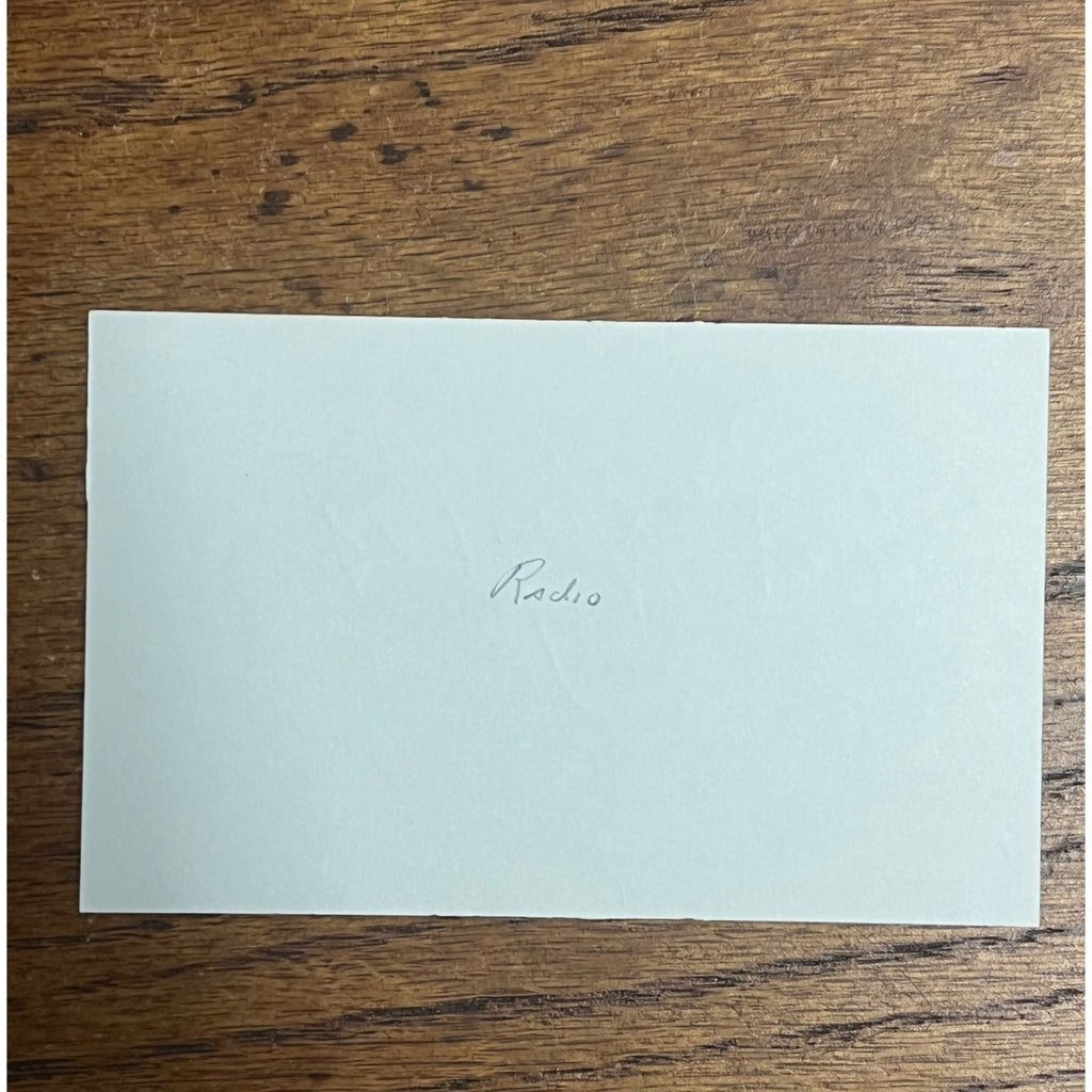 Pat Hughes Signed Autographed Cut Index Card Chicago Cubs Announcer