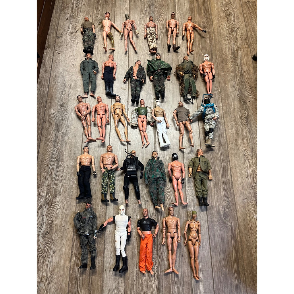 Vintage HUGE LOT (30) G.I. Joe 12" Action Figures Army Military - Used