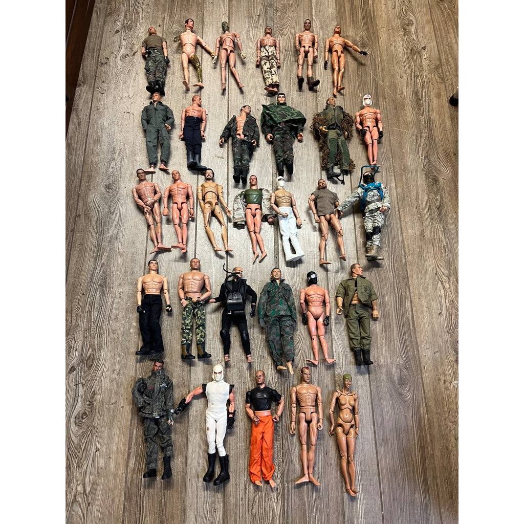 Vintage HUGE LOT (30) G.I. Joe 12" Action Figures Army Military - Used