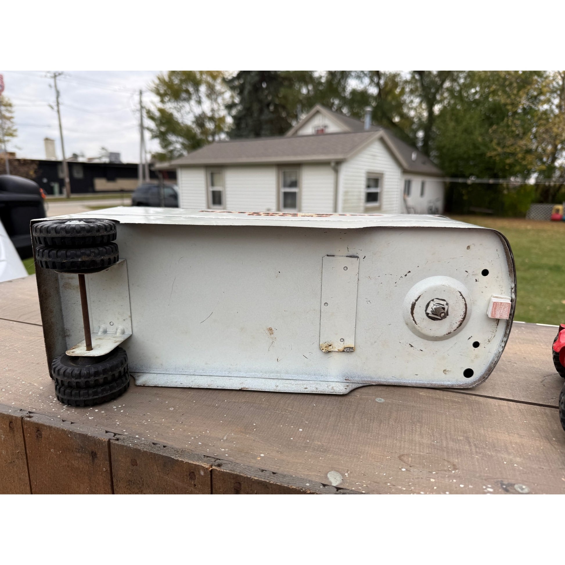 Vintage 1958 Tonka Nation Wide Moving Semi Truck Hauler Pressed Steel Toy