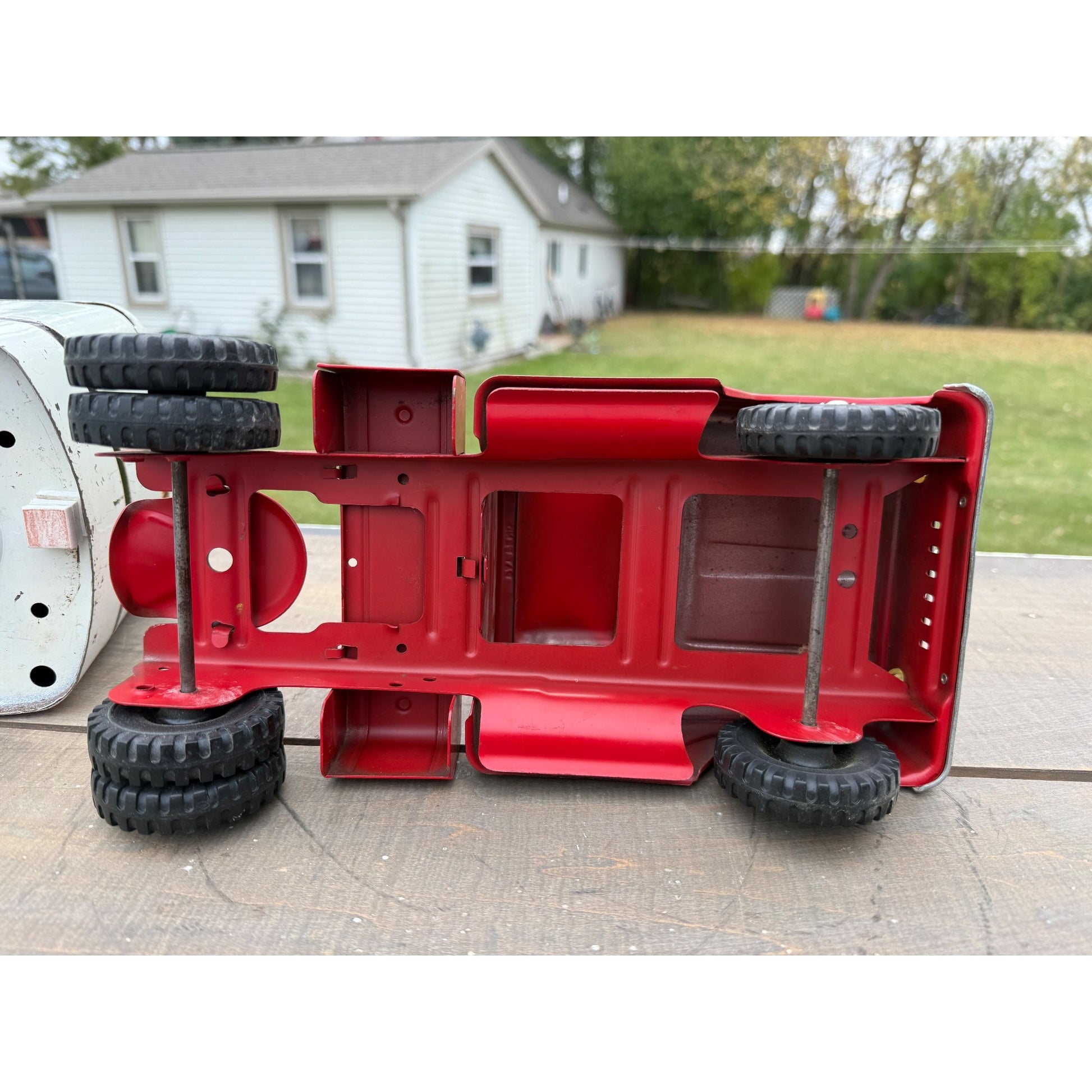 Vintage 1958 Tonka Nation Wide Moving Semi Truck Hauler Pressed Steel Toy