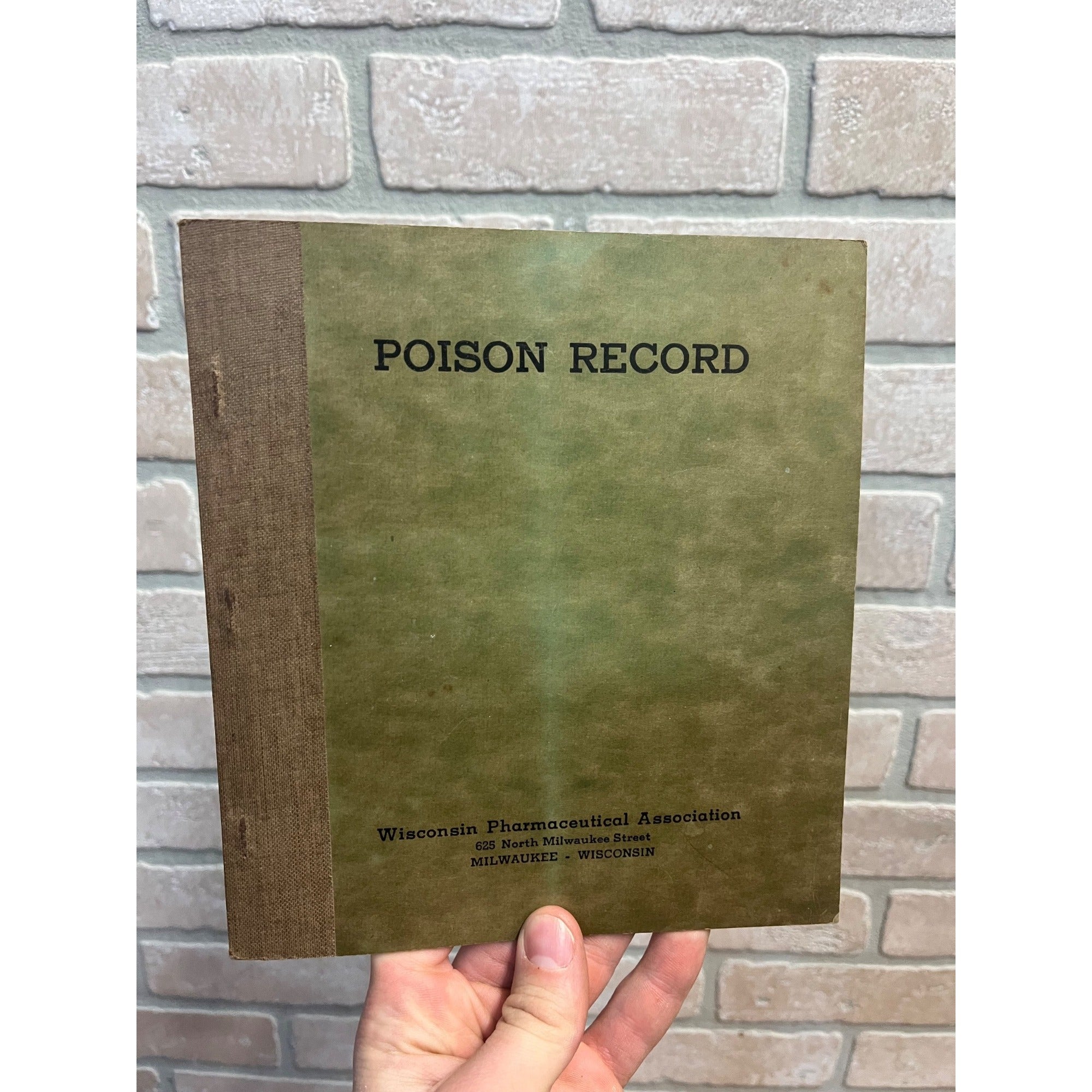 Rare 1900s POISON Record Book Rx Prescription Pharmacy Druggist Ledger Vintage