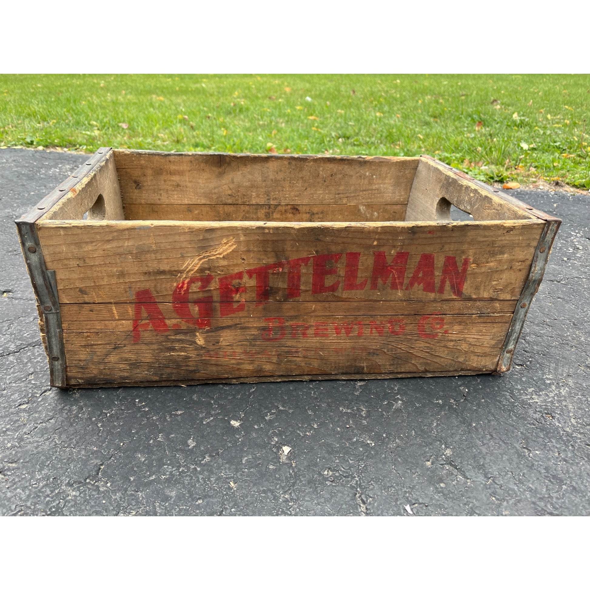 Vintage A. Gettelman Brewing Co. Milwaukee WI Wooden Beer Crate Bottle Case
