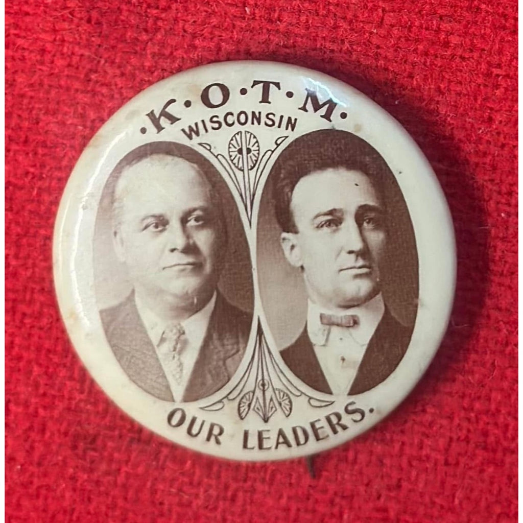 Vintage Early 1900s Knights of the Maccabees Wisconsin Fraternal Political Pin Button Pinback