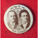 Vintage Early 1900s Knights of the Maccabees Wisconsin Fraternal Political Pin Button Pinback