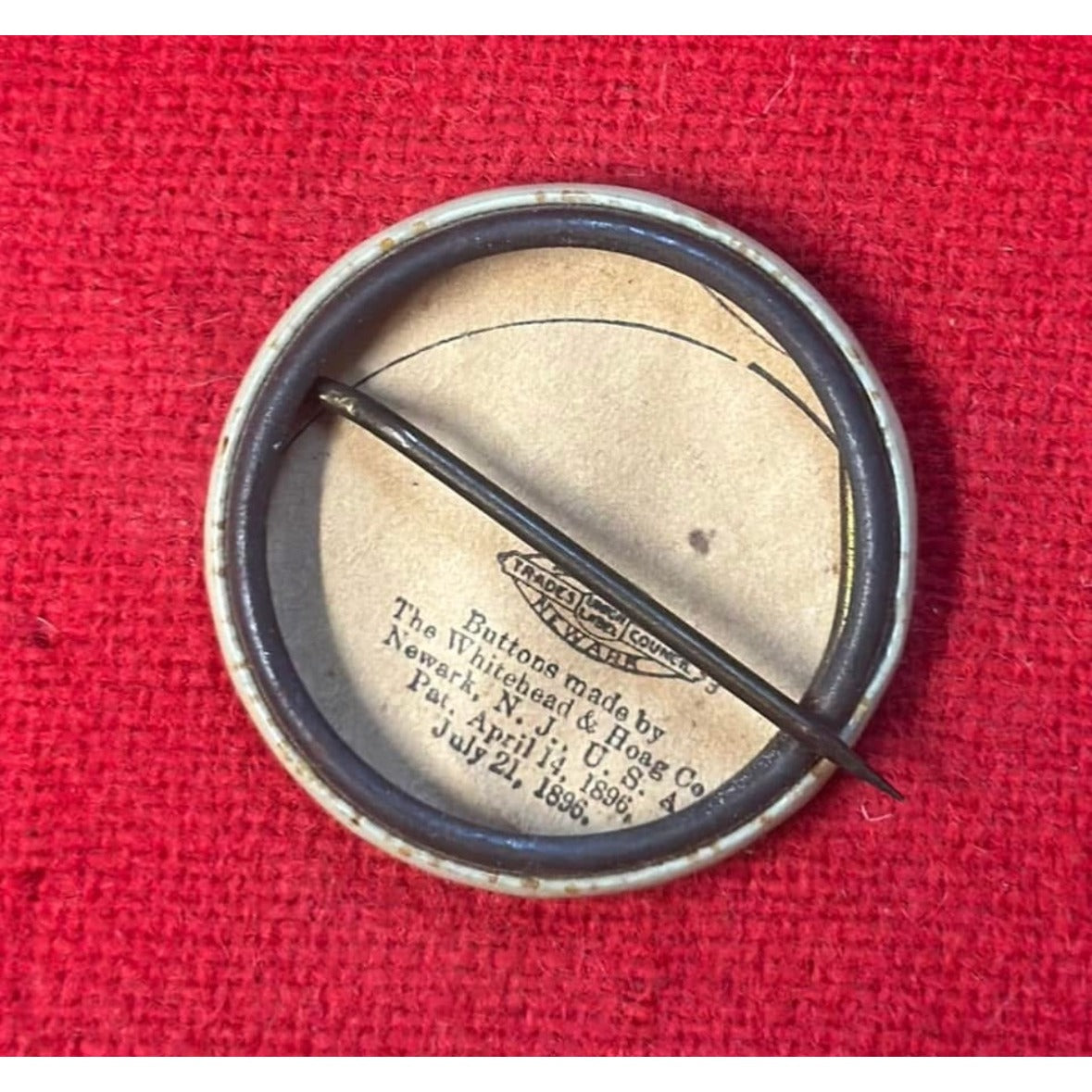 Vintage Early 1900s Knights of the Maccabees Wisconsin Fraternal Political Pin Button Pinback