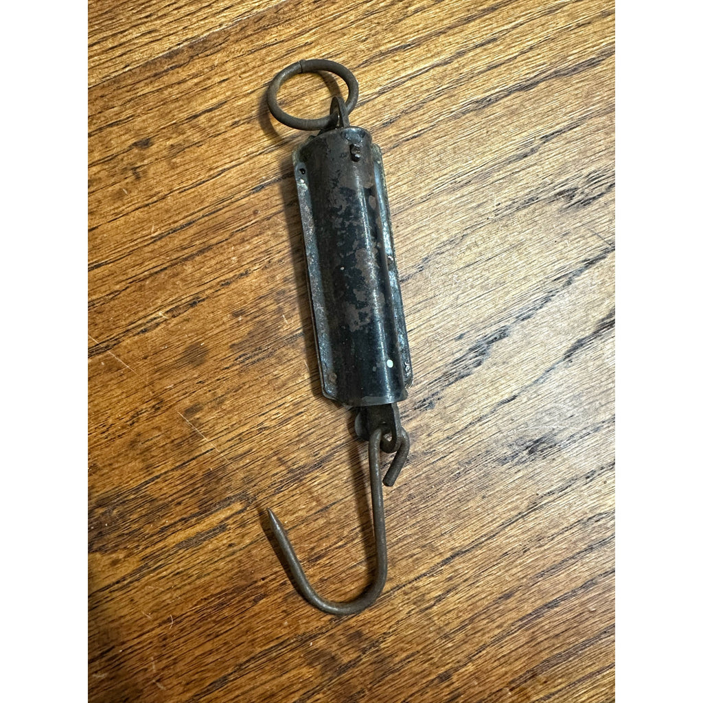 Vintage Hanging Pocket Balance Scale 0-25lbs Germany Fish Game Hunting Fur Trade