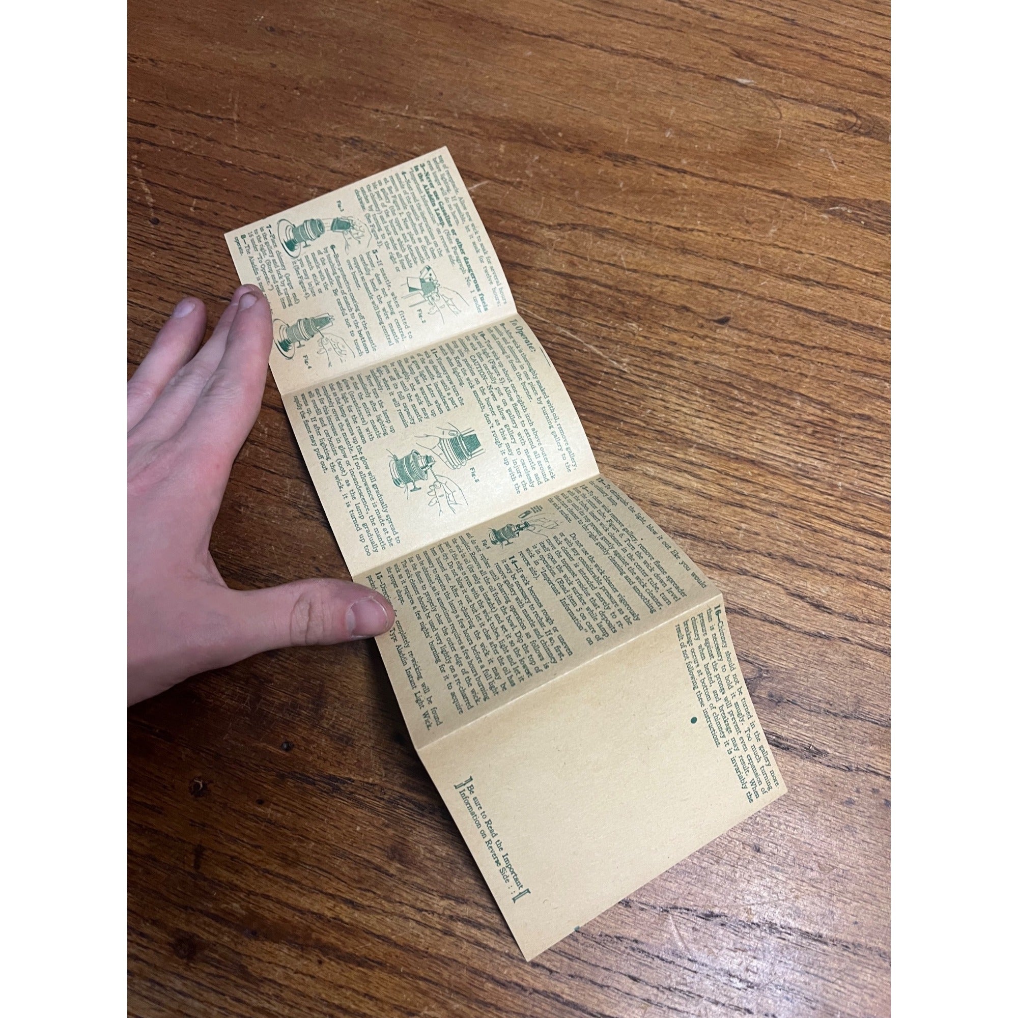 Nu-Type Aladdin Kerosene Mantle Lamp Model B Instruction Brochure